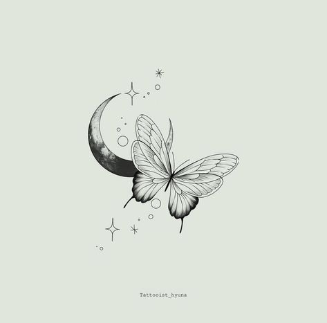 3 Butterfly Tattoo Designs, Butterfly Tattoo Designs Drawing, 3 Butterfly Tattoo, Butterfly Tattoos Images, Half Moon Tattoo, Butterfly Tattoo Stencil, Snow Flake Tattoo, Chic Tattoo, Mommy Tattoos