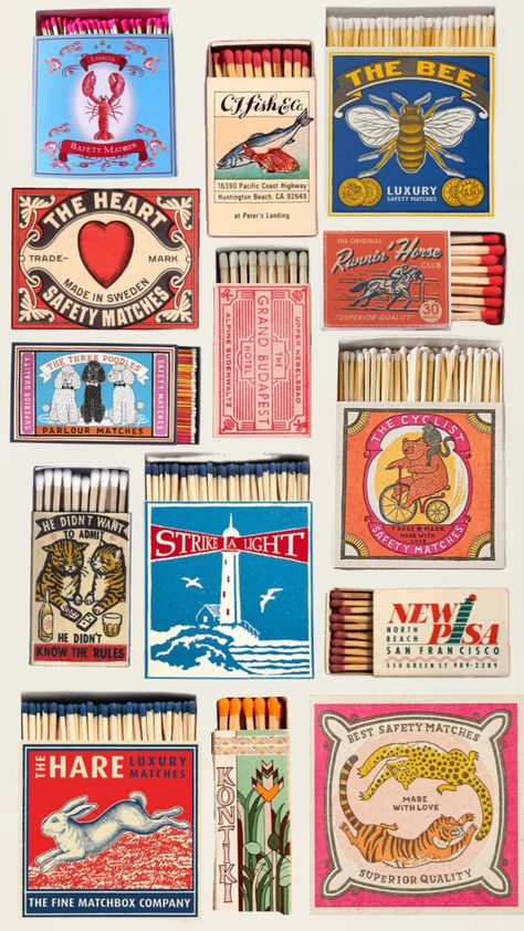 vintage matchboxes #matchbox #art #collage #vintage #aesthetic Matchbook Art, Matchbox Art, Collage Vintage, Flash Art, Art Collage Wall, Wooden Wall Art, Art Collage, Wallpaper Iphone Cute, Vintage Aesthetic