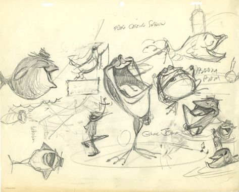 Chuck Jones Sketches, Chuck Jones Drawings, Chuck Jones Art, Cartoon Frogs, Iconic Cartoon Characters, Traditional Animation, Animation References, Iconic Cartoon, Chuck Jones