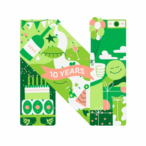 Project | 10 Year Anniversary - Greg Gunn Money Animation, New Year Logo, Corporate Anniversary, Birthday Logo, Anniversary Banner, Tenth Birthday, Birthday Icon, New Year Gif, Work Anniversary