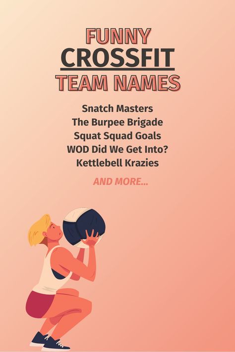 Need CrossFit team name inspiration? Then check out this collection of over 270 name ideas Team Names Ideas Inspirational, Crossfit Team Names Funny, Crossfit Team Names, Netball Team Names, Hockey Team Names, Softball Team Names, Crossfit Humor, Fantasy Hockey, Football Team Names