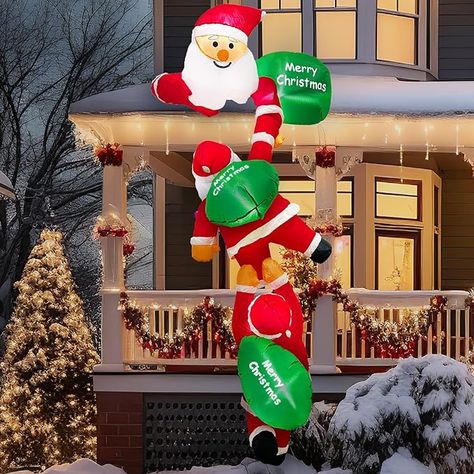 Amazon.com: Fayavoo 8FT Christmas Inflatables Outdoor Decorations, Christmas Climbing Santa Claus Inflatable with LED Lights, Christmas Blow Up Yard Decorations for Indoor Outdoor Christmas Garden Porch Decor : Patio, Lawn & Garden Snowman Outdoor Decorations, Blow Up Christmas Decorations, Blow Up Santa, Christmas Blow Up, Inflatable Christmas Decorations Outdoor, Inflatable Christmas Decorations, Yard Party, Christmas Light Displays, Inflatable Decorations