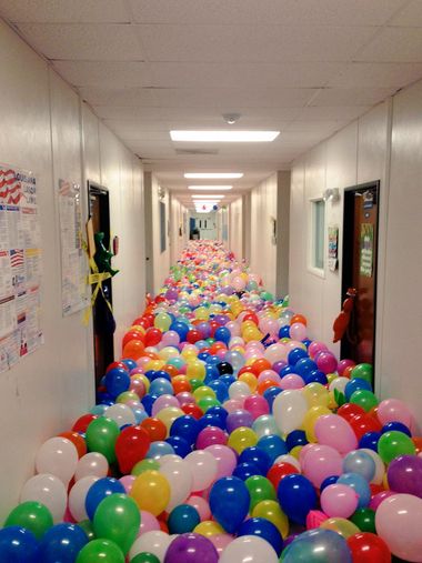 10 Most Epic Senior Pranks From The Class Of 2015  - Seventeen.com Best Senior Pranks, College Pranks, School Pranks, Senior Pranks, April Fools Pranks, Ra Ideas, Program Ideas, April Fools Day, College Fun