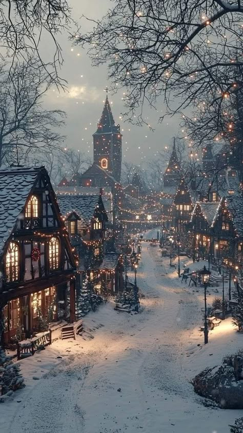 Štědrý Den, Christmas Dreaming, Winter City, Xmas Wallpaper, Christmas Scenery, Cute Christmas Wallpaper, Christmas Town, Winter Wallpaper, Christmas Wonderland