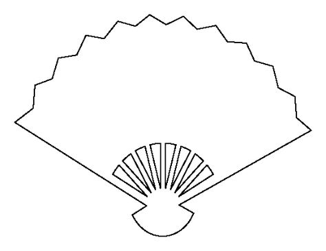 Fan pattern. Use the printable outline for crafts, creating stencils, scrapbooking, and more. Free PDF template to download and print at http://patternuniverse.com/download/fan-pattern/ Doodle Template, Fan Template, Draw Zentangle, Coloring Crafts, Blank Coloring Pages, Crayola Coloring Pages, Printable Shapes, Fan Pattern, Shape Templates