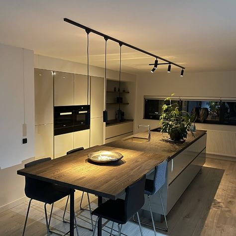 Unfinished Basement Lighting, Track Lights Living Room, Track Lighting Living Room, Basement Lighting Ideas, Modern Track Lighting, Kitchen Light Fixtures, Track Lighting Kitchen, Kitchen Table Lighting, Recessed Lighting Fixtures