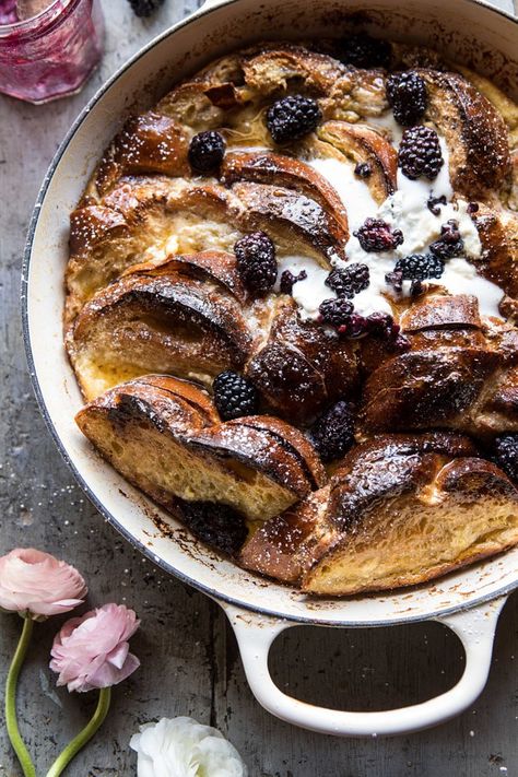 Baked Blackberry Ricotta French Toast | halfbakedharvest.com #breakfast #brunch #easy #recipes Blackberry Ricotta, Ricotta French Toast, Brunch Easy, Harvest Recipes, Half Baked, Half Baked Harvest, Photography Food, Toast Recipes, Clean Eating Snacks