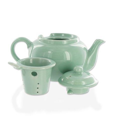 Amsterdam 2 Cup Infuser Teapot - Sea Foam -- Read more at the image link. The Office Teapot, Teapot With Infuser, Seafoam Color, Tea Store, Ceramic Teapot, Pot Set, English Tea, Porcelain Teapot, Ceramic Teapots