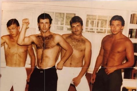 Alec Baldwin and His Brothers Are Shirtless and Toned in Incredible Throwback Photo Baldwin Brothers, Famous Brothers, Thursday Pictures, Stephen Baldwin, Cruel Intentions, Ripped Abs, Photo Fails, Rami Malek, Celebrity Families