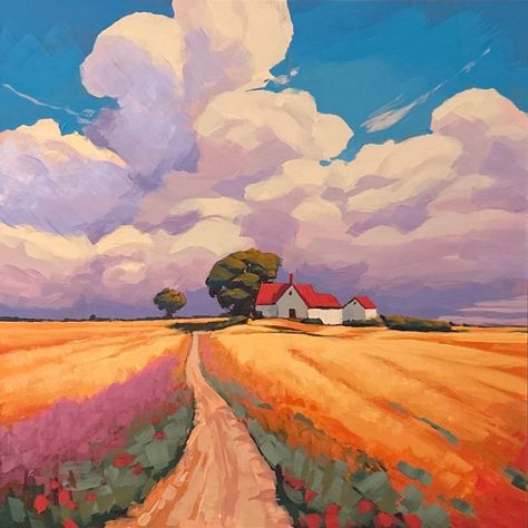 This happy, colorful scene is the foundation of my first ever course on painting. I’m going to show you every detailed step of how I… | Instagram Foundation, Color, Instagram