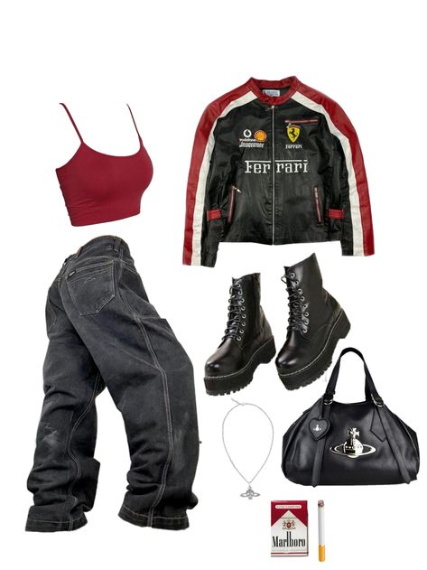 Bikers Outfit, Motorcycle Jacket Outfit, Collage Outfits, Biker Outfit, Jacket Outfit, Motorcycle Jacket, Collage, Clothes