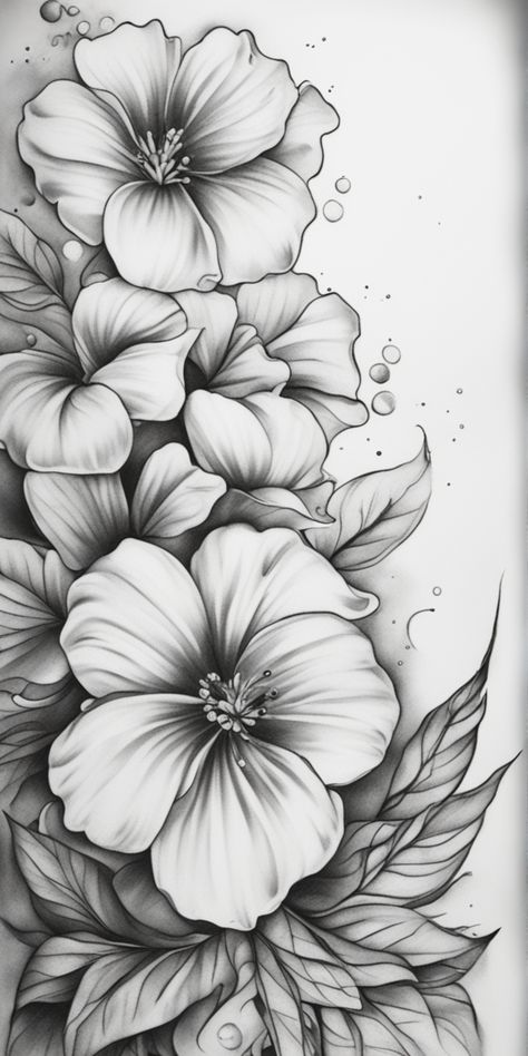 Flower Shaded Tattoo, Tattoos With Lots Of Shading, Realism Tattoo Stencil, Realistic Flower Tattoo, Tats Ideas, 2024 Tattoo, Line Drawing Tattoos, Tattoo Catalog, House Ceiling