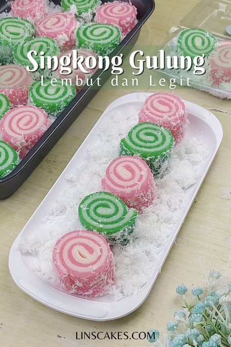 Singkong gulung ini cara membuatnya mudah sekali ya. Kue ini cocok untuk dijadikan ide jualan karena rasanya enak, tampilannya cantik dan menarik. Cobain yuk! #jajananpasar Bakery Desserts, Sweet Snacks Recipes, Indonesian Food, Sweet Snacks, Food Dishes, Snack Recipes, Snacks, Cake