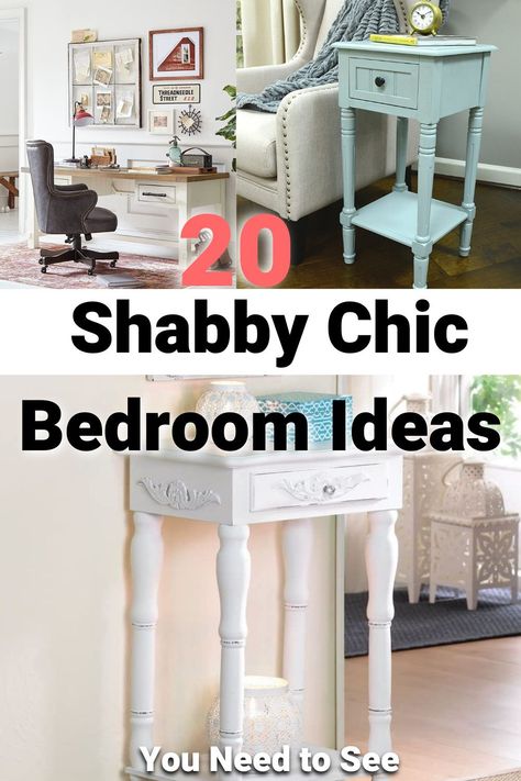 These 20 shabby chic bedroom ideas are my favorite for styling a shabby chic space. They are my favorite shabby chic furniture pieces. Rustic Shabby Chic Bedroom, Shabby Chic Bedroom Ideas, Chic Bedroom Ideas, Shabby Chic Picture Frames, Chic House, Chic Bedrooms, Shabby Chic Bedroom Furniture, Best Bed Sheets, Shabby Chic Design