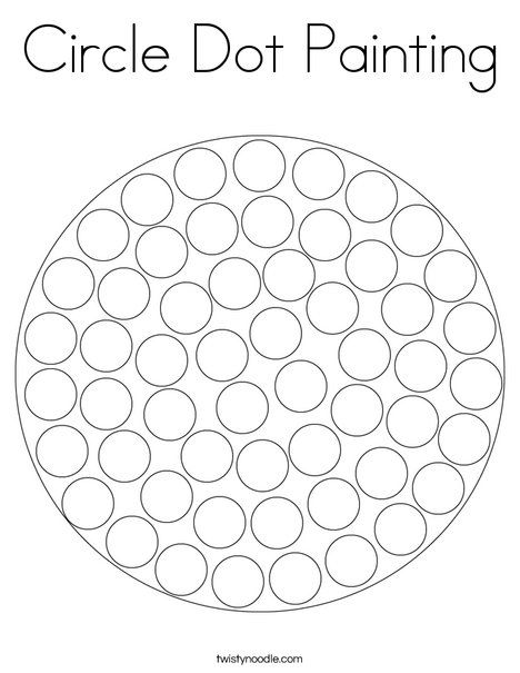 Circle Dot Painting Coloring Page - Twisty Noodle Red Circle Crafts For Preschool, Circle Coloring Pages Free Printable, Circle Art Activities For Preschool, Circle Crafts For Preschoolers, Circle Crafts For Toddlers, Circle Activities For Preschool, Dot Art Painting Patterns Printable, Circle Crafts Preschool, Circle Coloring Pages