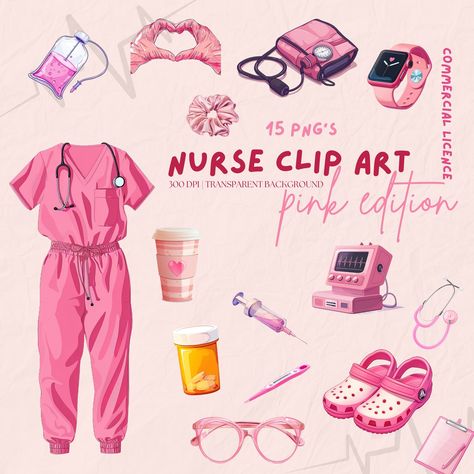 New clip art coming to the store this morning 🥰 Nurse clip art: pink edition …. How cute is this!! And would you like it if it came with a white outline/ sticker border also? #nurseclipart #medicalclipart #nursegraphics #nursedrawing #medicalgraphics #nursescrapbooking #crafter #craftingideas #stickershop #stickers #junkjournal #stickersheets #digitaldrawing #medicalgraduate #nursegraduation #nurselife #waterbottlestickers #smallnusiness Nurse Clip Art, Medical Clip Art, Nurse Drawing, Medical Graduate, The Nurse, Medical Illustration, Highlight Icons, Digital Stickers, Art Pink