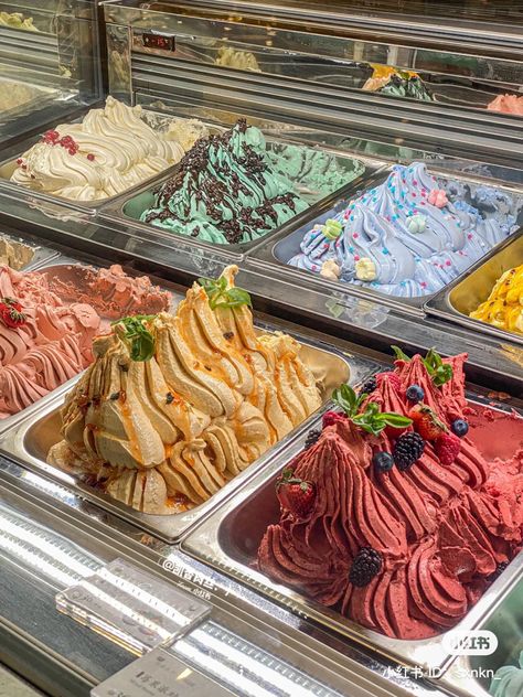 𝑑𝑒𝑠𝑐: credit linked (tap on pin or press visit) , i do not own this photo/video! Gelato Aesthetic, Ice Cream Videos, Gelato Shop, Florida Food, Foreign Food, Yummy Ice Cream, Food Drinks Dessert, Pretty Birthday Cakes, Food Recepie