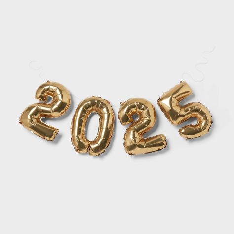 2025 Banner Design, New Years 2025 Decorations, Nye Balloon Arch, New Years Aesthetic 2025, 2025 Balloon Decorations, New Year’s Eve Balloons, Nye Balloon Garland, Its Your Year, 2025 New Years