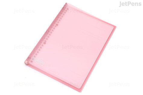 Maruman Kurufit Binder - B5 - 26 Rings - Light Pink - MARUMAN F020-38 Pink Binder, Sheets Of Paper, Junior Year, Binder Covers, Jet Pens, Tickled Pink, Cute Stationery, Ring Binder, Binders