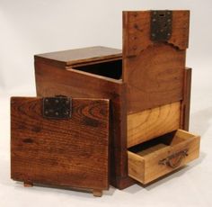 Japanese Merchant’s Chest with Secret Compartment Secret Compartments in Wooden Japanese Merchant's Chest – StashVault Secret Compartment Box, Secret Compartment Furniture, Hidden Compartments, Woodworking Box, Hidden Rooms, Woodworking Joints, Secret Compartment, Woodworking Workshop, Hiding Places