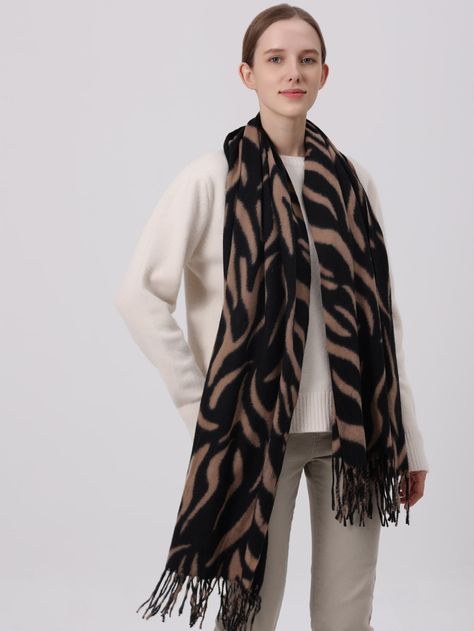 Zebra Scarf, Scarfs, Zebra Print, Scarf Shawl, Duster Coat, Shawl, Animal Print, Collar, Free Shipping