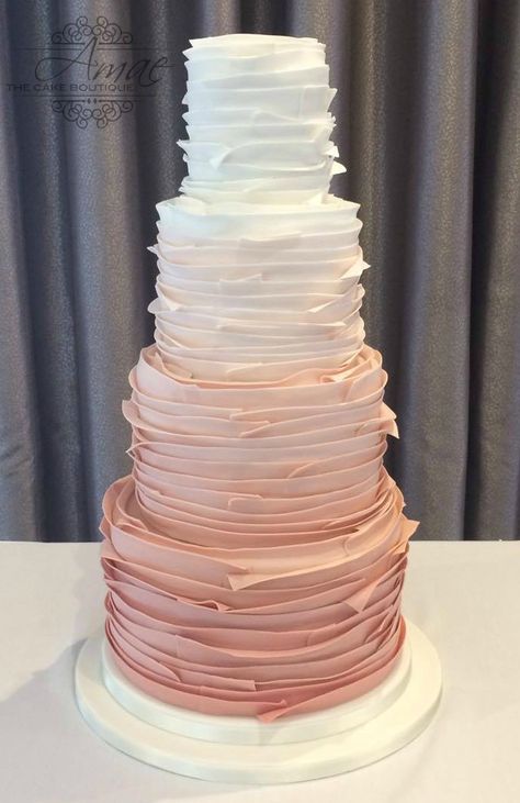 Dusty Pink Birthday Cake, Blush Pink Birthday Cake, Different Shades Of Pink Cake, Dusty Pink Wedding Cake, Dusty Pink Cake, Light Pink Wedding Cake, Pink Cake Decoration, Ombré Wedding Cake, Wedding Cakes Pink