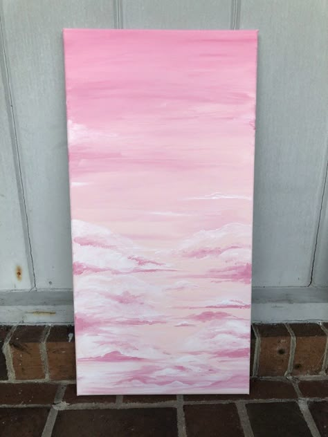 Excited to share this item from my #etsy shop: Pink Clouds Original Painting #art #painting #pink #unframed #vertical #pasteltheme #pastelart #cloudart Painting Canvases, Simple Canvas Paintings, Cute Canvas Paintings, Pink Painting, Paintings Ideas, Canvas Painting Diy, Cute Canvas, Small Canvas Art, Inspiration Painting