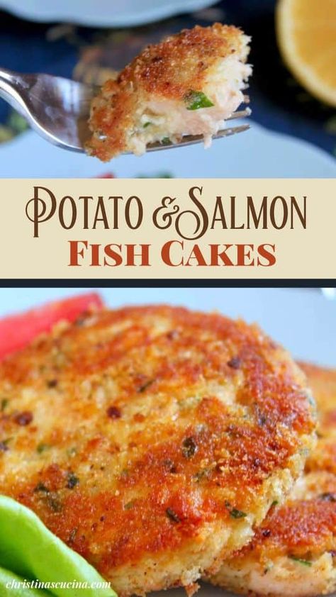 Potato and salmon fish cakes are not only a quick and easy dinner idea that everyone will love, they're also inexpensive and very nutritious! Aesthetic Fishing, Potato Salmon, Salmon Fish Cakes, Salmon Cakes Recipe, Canned Salmon Recipes, Salmon Recipes Baked Healthy, Fish Cakes Recipe, Fish Tank Themes, Salmon Patties Recipe