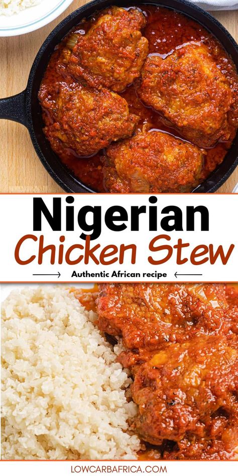 Nigerian Chicken Stew, Nigerian Chicken, African Stew, African Recipes Nigerian Food, Healthy Dinner Recipes For Family, Nigerian Recipes, African Cooking, Dinner Recipes Healthy, Dinner Recipes For Family