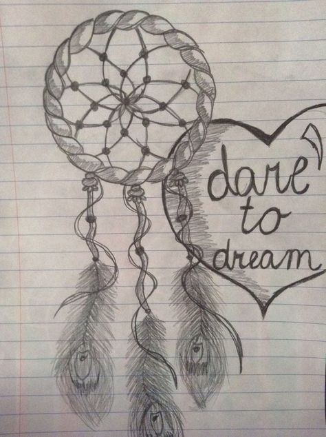 Dare to dream Draw A Dream Catcher, Drawing Tracing, Dream Catcher Drawing, Dremel Crafts, Dream Drawing, Drawings Ideas, Dare To Dream, Pretty Drawings, Plant Drawing