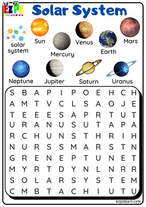 Solar System Math, About Solar System, Science Word Search, Holiday Word Search, Solar System Worksheets, Planets Solar System, Book Proposal, Holiday Words, Sight Word Worksheets