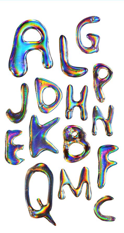 Typographie Logo, Kristina Webb, Experimental Type, Holographic Paper, 타이포그래피 포스터 디자인, Alphabet Design, Arte Inspo, Typography Letters, Typography Inspiration