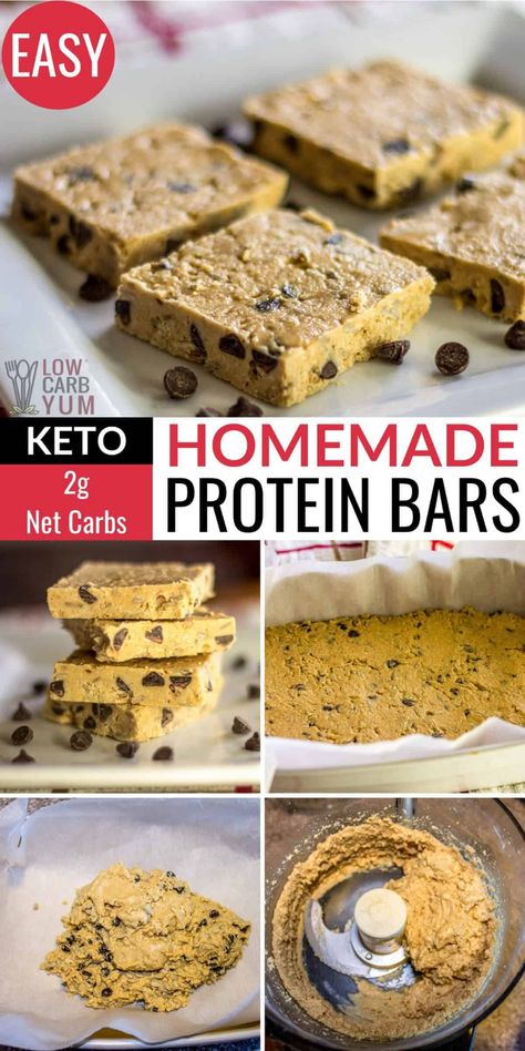 Protein Bar Recipes Low Carb, Low Carb High Protein Bars, Optavia Snacks, Low Carb Protein Bars Recipe, Protein Bar Recipe, Homemade Protein Bars, Gluten Free Protein Bars, Keto Protein Bars, Cookie Dough Protein