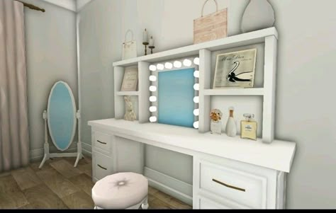 Big Bloxburg Bedroom, Cute Bloxburg Ideas, Bloxburg Rooms Ideas Aesthetic, Bloxburg Build Ideas Interior, Bloxburg House Decor Ideas Bedroom, Bloxburg Decorating Ideas Bedroom, Front Door Ideas Bloxburg, Cute Bloxburg Office Ideas, Cute Bloxburg Vanity Ideas