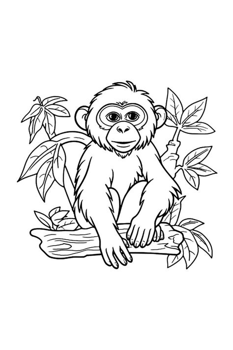 🐵🎨 Let your little ones go bananas with our Free Printable Monkey Coloring Page for Kids! 🌈🖍️ Watch as their creativity swings into action and brings these playful monkeys to life with vibrant colors. From mischievous chimps to adorable baboons, this coloring page offers endless opportunities for imaginative play and artistic expression. 🌴✨ Download now and let the coloring adventure begin! Visit our Etsy shop (link in bio) for more delightful animals coloring pages for kids. Animals Coloring Pages For Kids, Monkey Coloring Pages, Free Kids Coloring Pages, Color Plan, Coloring Bookmarks, Baboon, Animal Coloring Pages, Book Page, Color Therapy