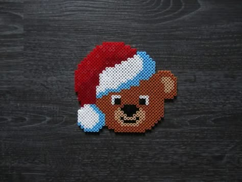 Hama Beads Animals, Snowman Cross Stitch Pattern, Christmas Perler Beads, Art Perle, Korat, Hama Beads Design, Perler Bead Designs, Calendar 2019, Motifs Perler