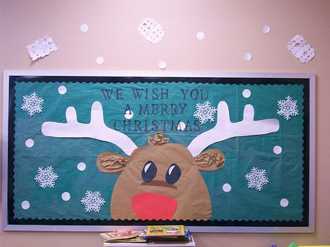 Bulletin Board Reindeer | jennifer-morgan | Flickr Reindeer Bulletin Boards, December Bulletin Boards, Holiday Bulletin Boards, Christmas Bulletin Boards, Winter Bulletin Boards, Christmas Bulletin Board, Fall Bulletin Boards, Preschool Bulletin, Library Bulletin Boards