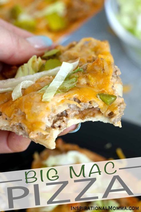 Big Mac Pizza, Healthy Homemade Pizza, Beef Pizza, Leftover Pizza, Easy Homemade Pizza, Pizza Recipes Homemade, Healthy Low Carb Recipes, Beef Burgers, Low Carb Dinner Recipes