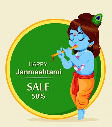 Happy krishna janmashtami. lord krishna ... | Premium Vector #Freepik #vector #sale #cartoon #happy #promotion Janmashtami Banner, Janmashtami Greeting, Janmashtami Greetings, Janmashtami Celebration, Happy Krishna Janmashtami, Happy Krishna, Funny Cartoon Characters, Happy Janmashtami, Little Krishna