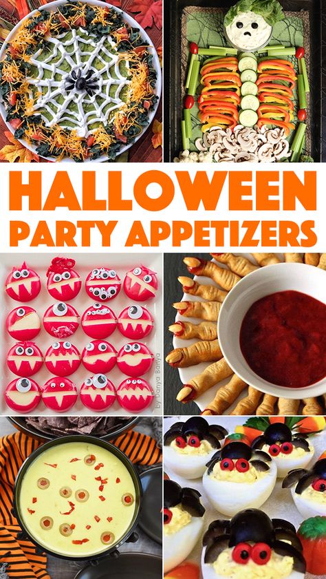 Halloween Apps, Appetizers Halloween, Menu Halloween, Halloween Party Foods, Halloween Appetizers Easy, Postres Halloween, Dessert Halloween, Halloween Party Appetizers, Halloween Food Appetizers