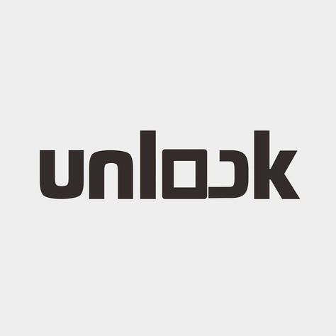 #verbicon unlock by Aan Kurniawan @akdesain (Makassar, Indonesia) Unlock Typography, Word As Image, Font Logotype, Typography Logo Inspiration, Typography Minimalist, Next Logo, Lock Logo, Typography Logos, Creative Logos