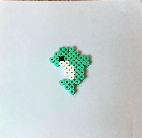 Dolphin made out of Perler beads. Aqua Bead Designs, Dolphin Perler Bead Pattern, Pearler Beads Easy, Perler Bead Patterns Animals, Melting Beads Ideas Easy, Turtle Perler Bead Pattern, Pearl Or Bead Ideas, Iron Beads Ideas Cute, Bead Designs Pattern