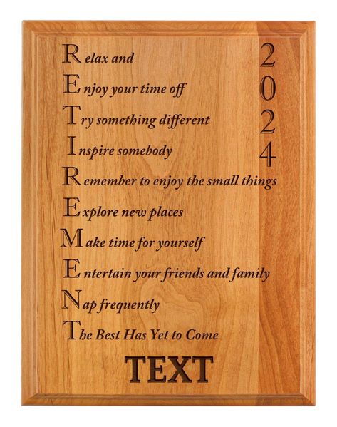 PRICES MAY VARY. This personalized retirement plaque makes a great retirement gift for women or retirement gift for men. Funny retirement gifts are happy retirement gifts. Makes a perfect valentines day gift for her, valentines day gifts for him, and much more. Made from real wood, this natural wooden plaque will have its own unique coloration and wood grain pattern. Therefore, product may vary slightly in appearance from image shown. This top-quality natural wood plaque measures 7 inches by 9 i Retirement Plaque, Police Retirement Gifts, Retirement Quotes Funny, Retirement Plaques, Police Retirement, Military Retirement Gift, Retirement Party Gifts, Teacher Retirement Gifts, Retirement Gifts For Men