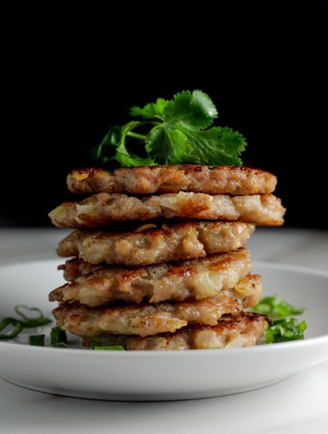 Grandma's Pan-Fried Pork Fritters | What Sharon Eats Pork Fritters, Savory Fritters, Braised Beef Noodle Soup, Pork Patties, Cracker Flavors, Chocolate Hershey, Chocolate Smores, Meat Lover, Beef Noodle Soup