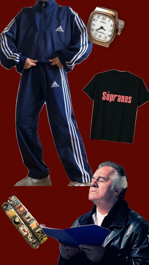 Sopranos fit/ paulie walnuts fit Italian Mob Outfits, Tony Soprano Halloween Costume, The Sopranos Outfits, Tony Soprano Outfits, Sopranos Birthday Party, Tony Soprano Costume, Sopranos Halloween Costume, Paulie Walnuts Sopranos, Paulie Sopranos