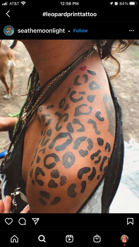 Leopard Print Tattoo Sleeve, Animal Print Tattoo, Cheetah Print Tattoos, Thigh Piece Tattoos, Leopard Print Tattoos, 2014 Tumblr, Leopard Tattoos, Hand Tattoos For Girls, Western Tattoos