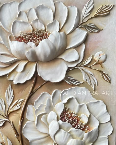 ALEXANDRA ART | художник | 🌸💕 | Instagram 3d Art Painting, Texture Paste, Floral Texture, Textured Canvas Art, Sculpture Painting, Bas Relief, August 11, Amazing Art Painting, Cake Decorating Techniques