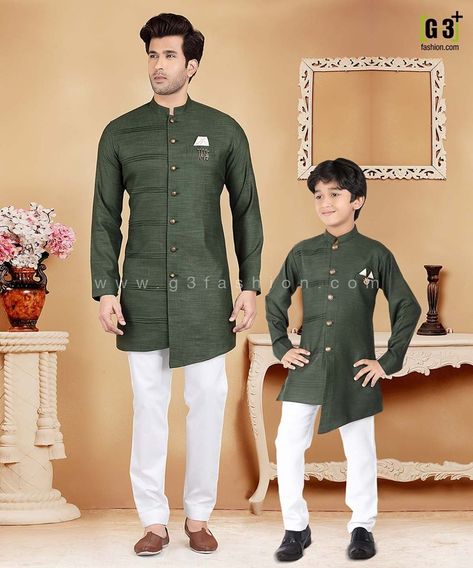 mens indian fashion, mens ethnic style, mens ethnic trends, mens fashion, mens indian wedding wear, mens sangeet outfits, mens reception outfit, father son matching outfits, father son matching suits, father son matching dress, dad and son matching kurta, father son ethnic wear collection, father son dresses, ethnic wear for dad and son Father Son Dresses Matching, Father And Son Twinning Outfits, Kids Suits Boys Wedding, Father Son Matching Outfits, Boys Dressing Style, Father Son Outfits, Mom Daughter Matching Dresses, Matching Suits