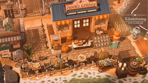 Acnh Gift Shop Ideas, Nooks Cranny Beach Ideas, Cottagecore Nooks Acnh, Cute Nooks Cranny Ideas Acnh, Nooks Cranny Animal Crossing Ideas, Acnh Island Nooks Cranny Ideas, Acnh Fire Pit Design, Nooks Cranny And Tailor Shop Ideas Acnh, Acnh Nook Shop Exterior