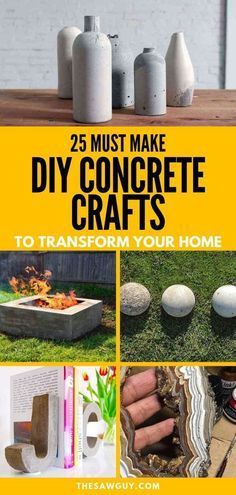 Concrete Molds Diy, Decoration Beton, Cement Diy, Concrete Diy Projects, Cement Art, Diy Concrete, Concrete Molds, Concrete Crafts, Concrete Projects